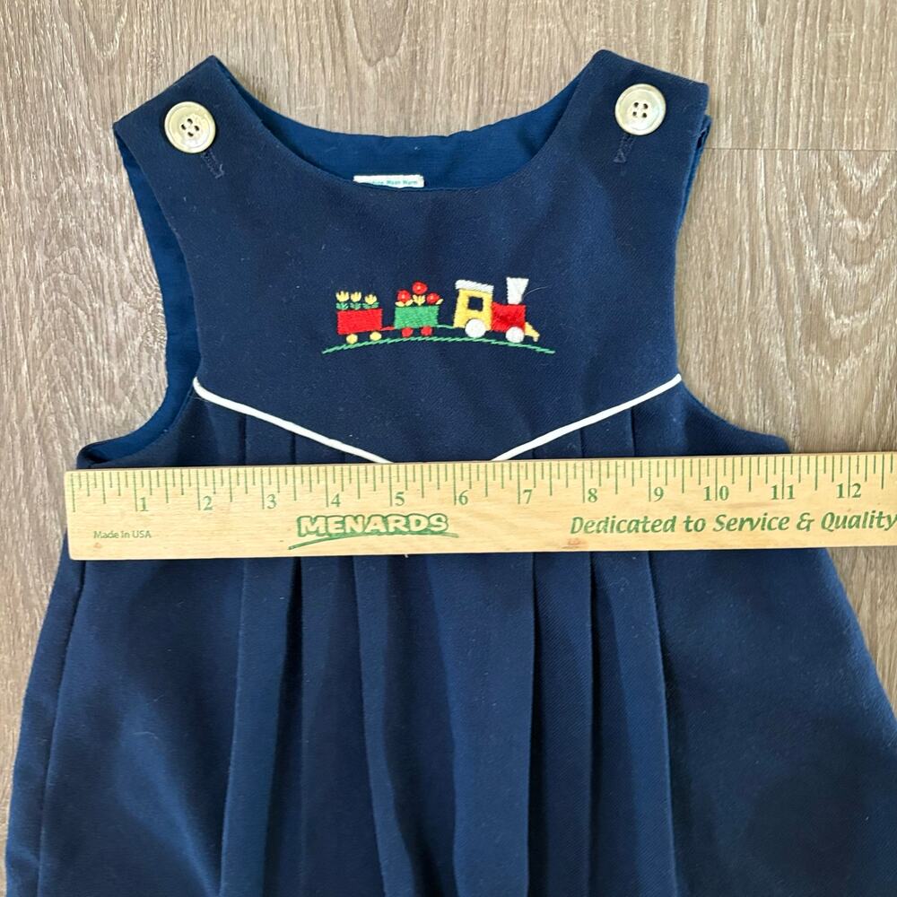 Vintage 70s/80s JC Penney Toddle Time Train Jumper Dress – Size 2T - Picture 3 of 6